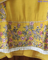SD1102 - Mul Cotton Unstitched Suit with Colorful Floral Embroidery, Embroidered Kurta & Matching Dupatta