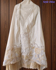 Jamdani Cotton Banarasi Unstitched Suit with Applique Embroidery, Traditional Weaves & Matching Dupatta