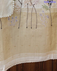 Jamdani Cotton Banarasi Unstitched Suit with Colorful Embroidery, Traditional Weaves & Matching Dupatta