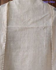 Jamdani Cotton Banarasi Unstitched Suit with Colorful Embroidery, Traditional Weaves & Matching Dupatta