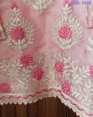 Shimmer Tissue Unstitched Suit with Gotta Work, Embroidery & Matching Embellished Dupatta