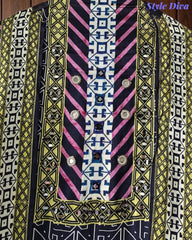 Gajji Silk Digital Printed Unstitched Suit with Mirror Highlighting & Matching Dupatta