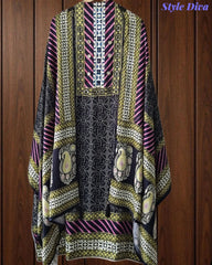 Gajji Silk Digital Printed Unstitched Suit with Mirror Highlighting & Matching Dupatta