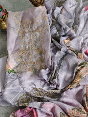 🌸 Cotton Embroidered Pakistani Suit with Chiffon Dupatta 🌸