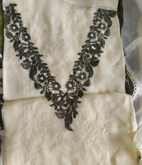 Soft Organza Dual-Tone Embroidered Un- Stitched Suit Set