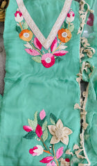 Luxe Organza 3D Embroidered Suit Set with Artistic Chiffon Dupatta