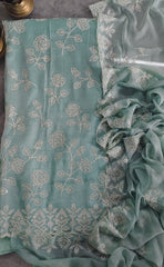 Burberry Luxe Embroidered Suit Set With Pure Chiffon Dupatta