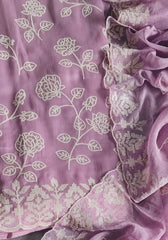 Burberry Luxe Embroidered Suit Set With Pure Chiffon Dupatta