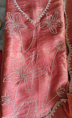 Shimmer Tissue Unstitched Suit Set with All-Over Swarovski Work