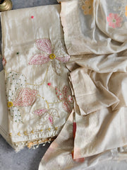 Radiant Shimmer Tissue Suit Set with Cut Dana & Banarasi Dupatta
