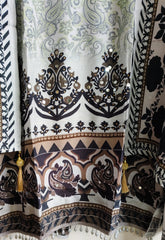 Muslin Digital Printed Semi-Stitched Suit with Mirror & Pearl Highlighting