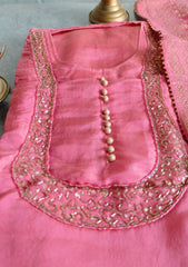 Radiant Shimmer Tissue Suit Set with Cut Dana & Banarasi Dupatta