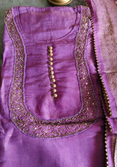 Radiant Shimmer Tissue Suit Set with Cut Dana & Banarasi Dupatta