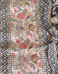 Exquisite Glass Organza Digital Print Suit With Zari & Pearl Work Semi Stitched Suit Set
