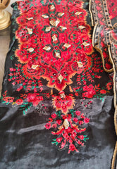 Graceful Glass Organza Kurta With Gotta & Pearl Work Dupatta Semi-Stitched Suit Set
