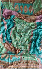 Elegant Organza Digital Print Suit With Mirror Highlighting & Chiffon Dupatta