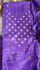 Pure Mul Chanderi Elegance – Pita & Thread Embroidery Unstitched Suit