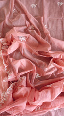 Elegant Soft Mul Chanderi Chikankari Suit with Cut-Dana Detailing & Scalloped Dupatta