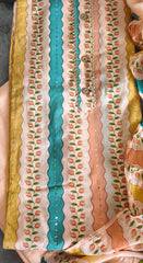 Pure Cotton Kurta with Sequin Highlighting & Printed Cotton Dupatta