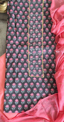 Graceful Pure Cotton Printed Suit with Mirror & Gotta Highlighting