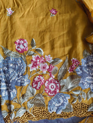 Graceful Mul Chanderi Suit with Cross Stitch Embroidery & Artistic Motifs