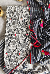 Cotton Printed Suit with Faux Mirror & Embroidery | Unstitched Beauty