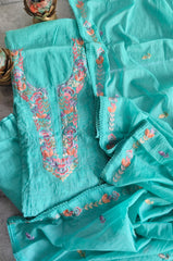 Timeless Lucknowi Chikankari Mul Chanderi Suit Set