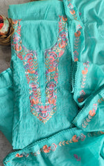 Timeless Lucknowi Chikankari Mul Chanderi Suit Set
