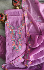 Timeless Lucknowi Chikankari Mul Chanderi Suit Set