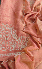 Shimmer Tissue Unstitched Suit Set with All-Over Swarovski Work