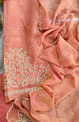 Shimmer Tissue Unstitched Suit Set with All-Over Swarovski Work