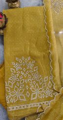 Shimmer Tissue Unstitched Suit Set with All-Over Swarovski Work