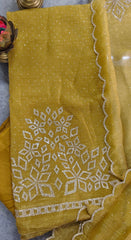 Shimmer Tissue Unstitched Suit Set with All-Over Swarovski Work