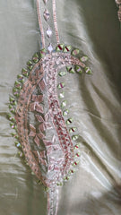 Opulent Elegance Shimmer Tissue Unstitched Suit with Gotta Detailing