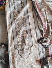 Winter Wear - Velvet Digital Printed Unstitched Suit