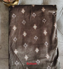 Winter Wear - Velvet Digital Printed Unstitched Suit