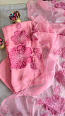 Elegant Organza Partywear Suit with Designer Detailing