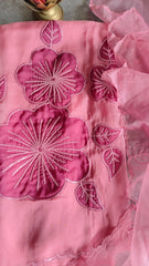 Elegant Organza Partywear Suit with Designer Detailing