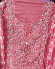 Classic Cotton Chikankari Embroidery Un-Stitched Suit with Dupatta