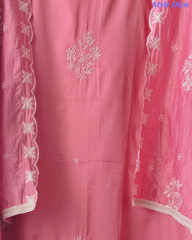 Classic Cotton Chikankari Embroidery Un-Stitched Suit with Dupatta