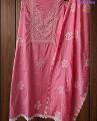 Classic Cotton Chikankari Embroidery Un-Stitched Suit with Dupatta