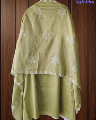Classic Cotton Chikankari Embroidery Un-Stitched Suit with Dupatta