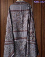 Winter Wear-Graceful Floral Pashmina Digital Print Un-Stitched Winter Suit