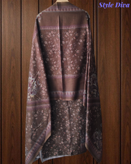Winter Wear-Graceful Floral Pashmina Digital Print Un-Stitched Winter Suit