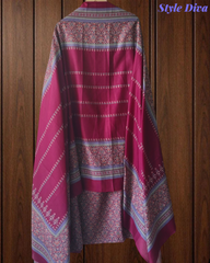 Winter Wear-Premium Pashmina Floral Digital Printed Winter Un-Stitched Suit Set