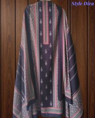 Winter Wear-Premium Pashmina Floral Digital Printed Winter Un-Stitched Suit Set