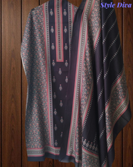 Winter Wear-Premium Pashmina Floral Digital Printed Winter Un-Stitched Suit Set
