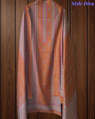Winter Wear-Premium Pashmina Floral Digital Printed Winter Un-Stitched Suit Set