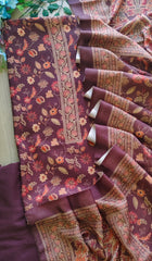 Winter Wear-Stunning Floral Pashmina Digital Print Un-Stitched Winter Suit Set