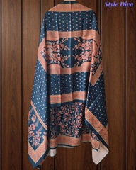 Winter Wear-Stunning Floral Pashmina Digital Print Un-Stitched Winter Suit Set